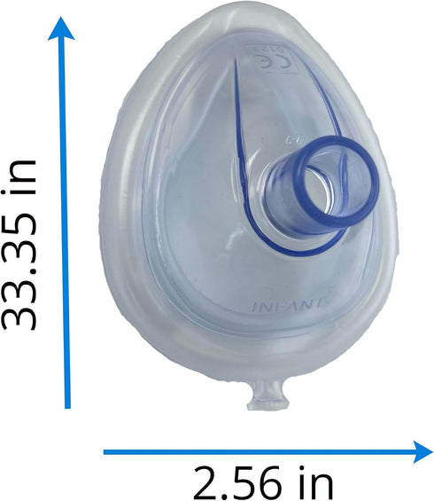 Pack 1 MCR Medical of INFANT Training CPR Rescue Masks, Valves