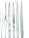 HFTooling 6Pc Stainless Steel Tweezers Set Die Cast Modeling Kit Cars Trains Hobby