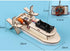 LAMCHAM Creative Wooden Remote Control Yacht DIY Hand-assembled RC Boat Toy Kit