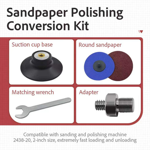 neryera 49-36-0800 2438-20 set 2438-20 2" M9 Polisher Sander For Polisher Sander Parts with Quick Change Disc Pad Wool