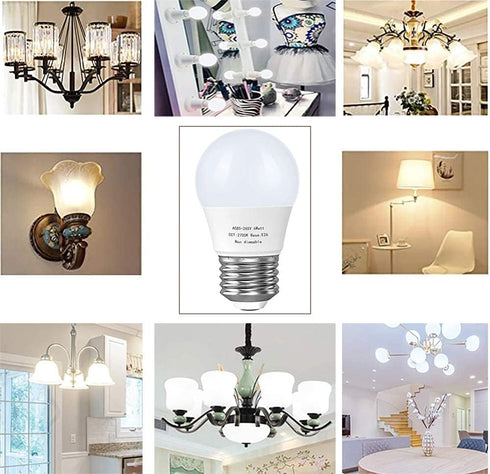 6W A15 LED Bulb, 60 Watt Incandescent Equivalent, 550 LM, E26 Base, 2700K Warm White, Non-Dimmable, 6 Pack