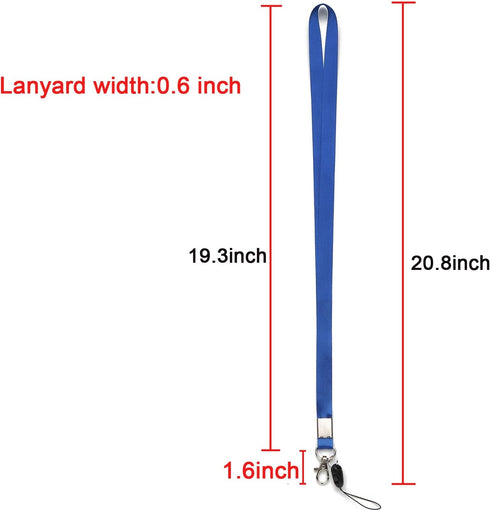YOUOWO 10 Pcs Neck Office Lanyards for ID Badges Holder, 10 Colors for Kids ID Name Badge