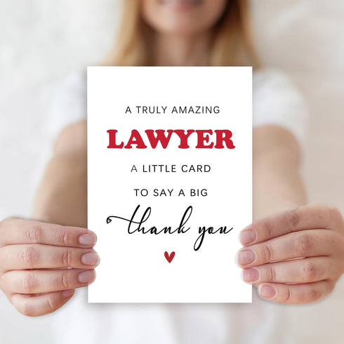PUGAILA Cute Thank You Card for Lawyer, Thank You Lawyer Card, Lawyer Appreciation Gifts for Men Women, Lawyer