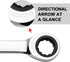 Jetech Ratcheting Combination Wrench, Industrial Grade Gear Spanner, 12-Point Design, SAE 7/16"