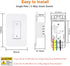 Dimmer 3-Way/Single (3-Way Dimmer 1-Pack) Nexete Smart Wi-Fi Switch, Dim Lighting from Anywhere, in-Wall, Pole No Hub