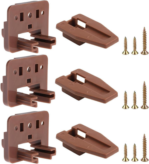Drawer Slides and Guides, 3Pack Plastic Replacement Part for Center Mount Drawer Slides Track Guide Glide