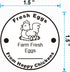 Farm Fresh Eggs Stickers, 500 Pcs Carton Labels Per Roll - 1.5 Inch Fresh Eggs Farmer's Market Packaging Sticker.