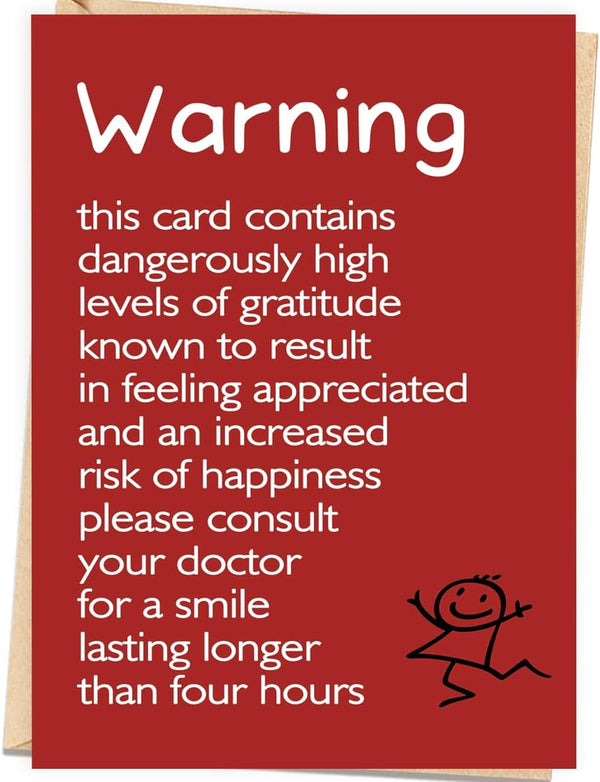 Londue Thank You Card with Humor, Funny Appreciation Card, Thank You Gift for