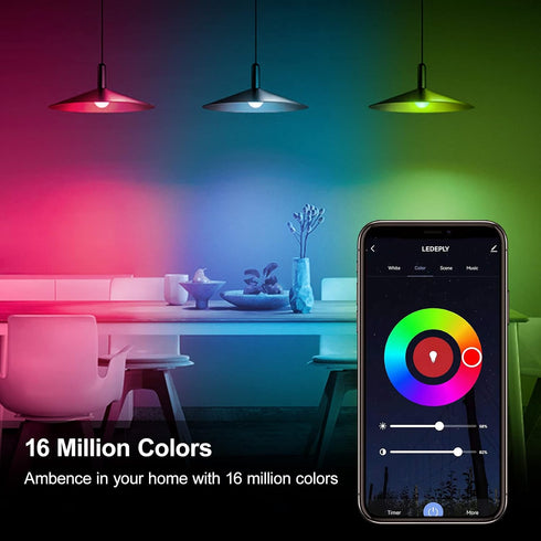 GU10 Bulb 5W Bulbs, 4 Pack Smart Spot Light Compatible with Alexa, Google Home, SmartThings, WiFi LED Track Light Color