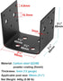 4 PCS Black Half Post Base for 4 x 4 Post Anchor Connector, Heavy Steel Mounting Joist Hanger Brackets