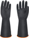 14" XL Latex Chemical Resistant Gloves, Heavy Duty Reusable Rubber Dishwashing Gloves for Men, Waterproof Protection