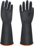 14" XL Latex Chemical Resistant Gloves, Heavy Duty Reusable Rubber Dishwashing Gloves for Men, Waterproof Protection