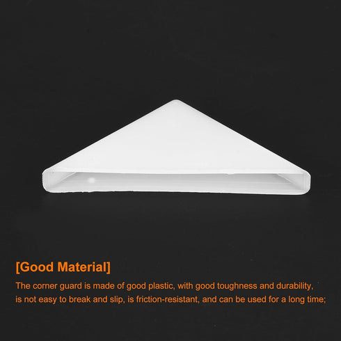 20Pcs 3x50mm uxcell Plastic Corner Protectors Right Angle Shape Glass Corner Guards Cushion for Corner Protection