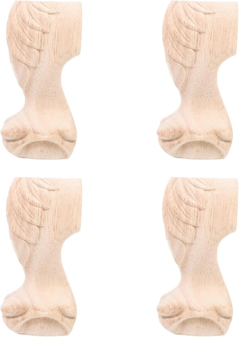 HAMPPLIES Wooden Sofa Legs Table Replacement Legs Rubber Wood for Tv Cabinet Bedside