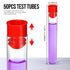 Teenitor 50pcs Test Tubes Plastic Test Tubes, 16×100mm Clear Test Tube with Caps for Lab Plastic Test Tubes for Plants, Beads, Party