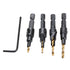 1/4 inch Hex Shank Countersink Drill Bit Power Tools Accessories, 4Pcs/Set (Gold)