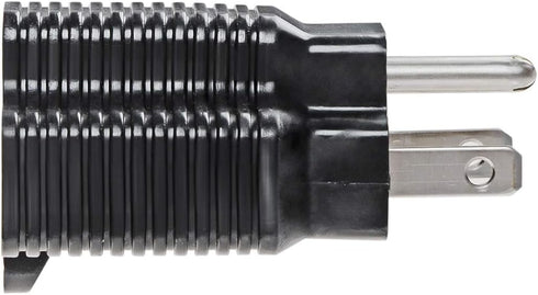NEMA 5-15P to 5-15/20R Adapter, 15 Amp Household Plug to 20 Amp T-Blade Female Adapter