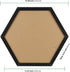 HAKZEON 6 Pack Hexagon Cork Board: 12"x12" Black Framed Decorative Bulletin Board with 48 Push Pins