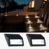 Solar Lights Outdoor, 2 Pack Waterproof Solar Powered Deck Step Lights for Patio Garden Backyard Driveway Pathway