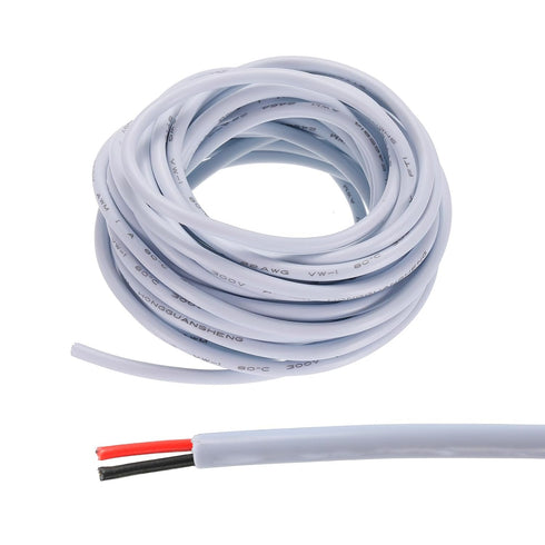 MECCANIXITY 22AWG 16.4Ft Electrical Wire, 2 Conductors Flexible Power Cable for LED Strips Lamps