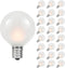 Novelty Lights 25 Pack G40 Frosted White Outdoor Globe Bulbs, Light Bulbs