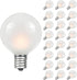 Novelty Lights 25 Pack G40 Frosted White Outdoor Globe Bulbs, Light Bulbs