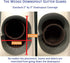 Downspout Gutter Guard - 4-Pack to Eliminate Clogs from Leaves and Debris (Brown)