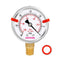 '-30inHg to 0 Glycerin Filled Pressure Gauge, 2-1/2" Dial Size, Stainless Steel Case for Measuring Water System Pressure