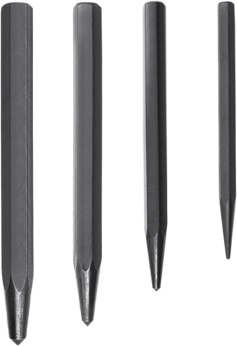 62215 Center Punch Kit, 4-Piece Tool Set for Metal