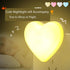 4 PCS Cute Night Lights, Heart Shape Nursery Nightlight with Light Sensors, Auto Dusk to Dawn Sensor, Soft Warm White