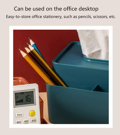 Countertop Q QIHANG Plastic Multifunctional Tissue Box Home Office Desktop Bathroom Sink Bedroom Bedside Cabinet
