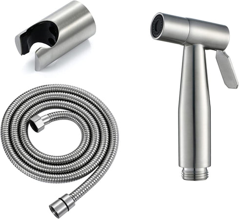 IIUUAYUVI HandheldSprayer Quality Stainless Steel Supercharge Cloth Diaper Sprayer Set BrushedSprayer with Stainless