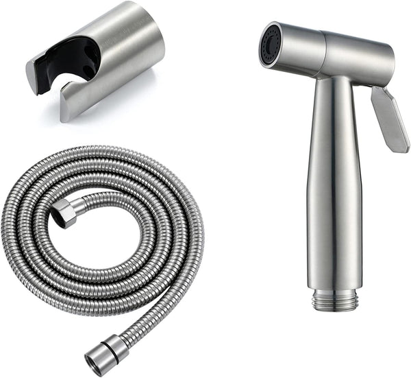 IIUUAYUVI HandheldSprayer Quality Stainless Steel Supercharge Cloth Diaper Sprayer Set BrushedSprayer with Stainless