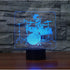 3D 16 Night Light for Kids Drum Kit Led Lamp with Remote Control Color Changing Xmas Birthday Gift for Child