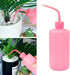 1Pc Plastic Squeeze Bottle, Safety Narrow Mouth Drip Washing Bottle for Tattooing, Eyelash Cleaning, 250 ML Pink