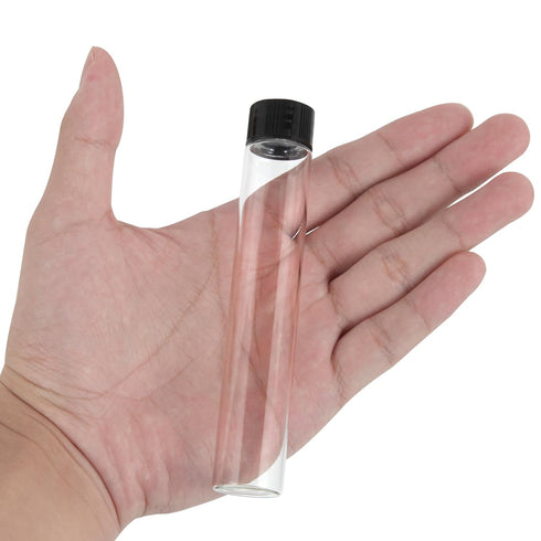 30PCS 30ml Clear Glass Vials with Screw Caps and Plastic Stoppers, Leak-Proof Small Liquid Sample Test Tubes