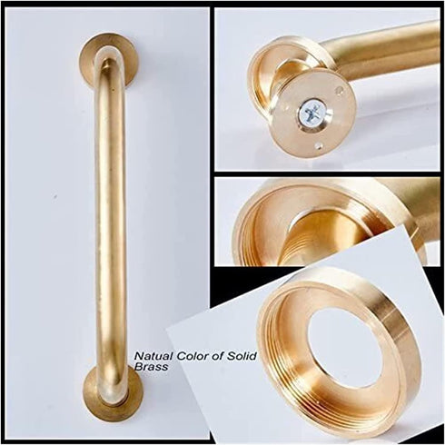 XXSLY 12-Inch 12 Inch) Grab Bars Shower Handle Hotel/Motel/Home Shower Safety, Solid Brass, Polished Chrome, Heavy-Duty
