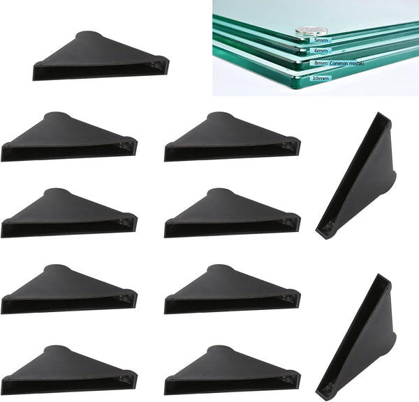 HJYZY 5 x 50mm Triple Corner Protectors Black for Sharp Glass,Metal SheetsMirror,Ceramic Tile