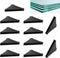 HJYZY 5 x 50mm Triple Corner Protectors Black for Sharp Glass,Metal SheetsMirror,Ceramic Tile