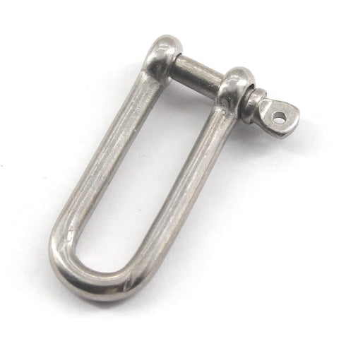 M12 Long D Ring Shackle, 304 Stainless Steel Anchor Shackle with Screw Pin for Material Handling (Pack of 2)