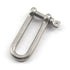 M6 Long D Ring Shackle 304 Stainless Steel Anchor Shackle with Screw Pin for Material Handling, Rigging Accessories