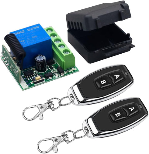 QIACHIP 433Mhz Universal Wireless Remote Control Switch DC 12V 1CH Relay Receiver Module