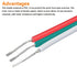 MECCANIXITY 24 Gauge 3 Conductor Electrical Wire, 49FT Tinned Copper Cable for LED Strips, Residential Wiring