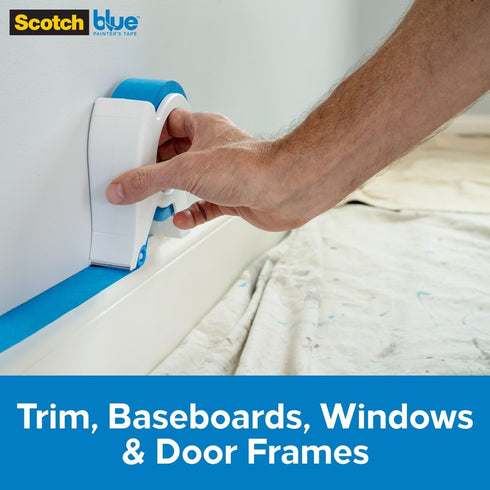 Scotch Blue Painters Tape Applicator - Applies Tape in One Continuous Strip, 1.41 Inches x 20 Yards, 1 Starter Roll