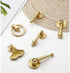 PIYYQNY 2 Pack 57mm) Dresser Knobs Drawer Pulls Brass Pendant Handle Gold Drawer Handle Bedroom Wardrobe Bedside Table