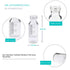 2ml HPLC Vial, 9-425 Borosilicate Autosamper Vial with Graduation, Clear Sample Vial and 9mm Blue Screw Cap with Hole, Red PTFE&White Silicone Septa, Pack of 100