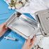 OLYCRAFT Stainless Steel Instrument Tray Organizer, 6.3x9.4x2.1 Inch Solid Box with Lid for Lab Instrument Tools