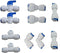 Reverse Osmosis Systems Quick Connect Fittings Combo, 1/4 inch OD Quick Connect Push In to Connect (Ball
