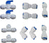Reverse Osmosis Systems Quick Connect Fittings Combo, 1/4 inch OD Quick Connect Push In to Connect (Ball