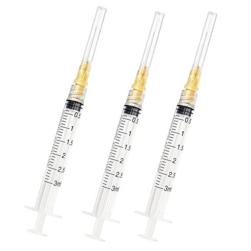 100pcs 3ml/cc 25G 5/8 inch16mmfor Industrial Scientific Accessories, Refilling Liquid, Individually Wrapped